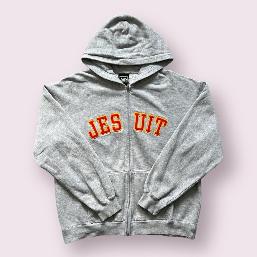 Jesuit Zip Up Hoodie - Grey